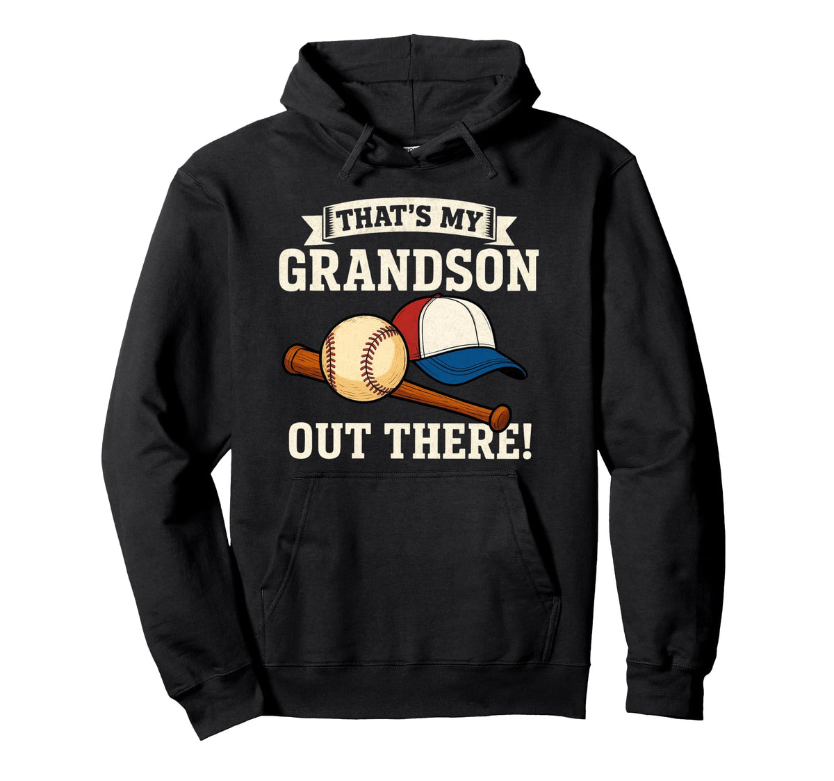 Thats My Grandson Out There Proud Sports Hoodie - Graphic Print for Adults