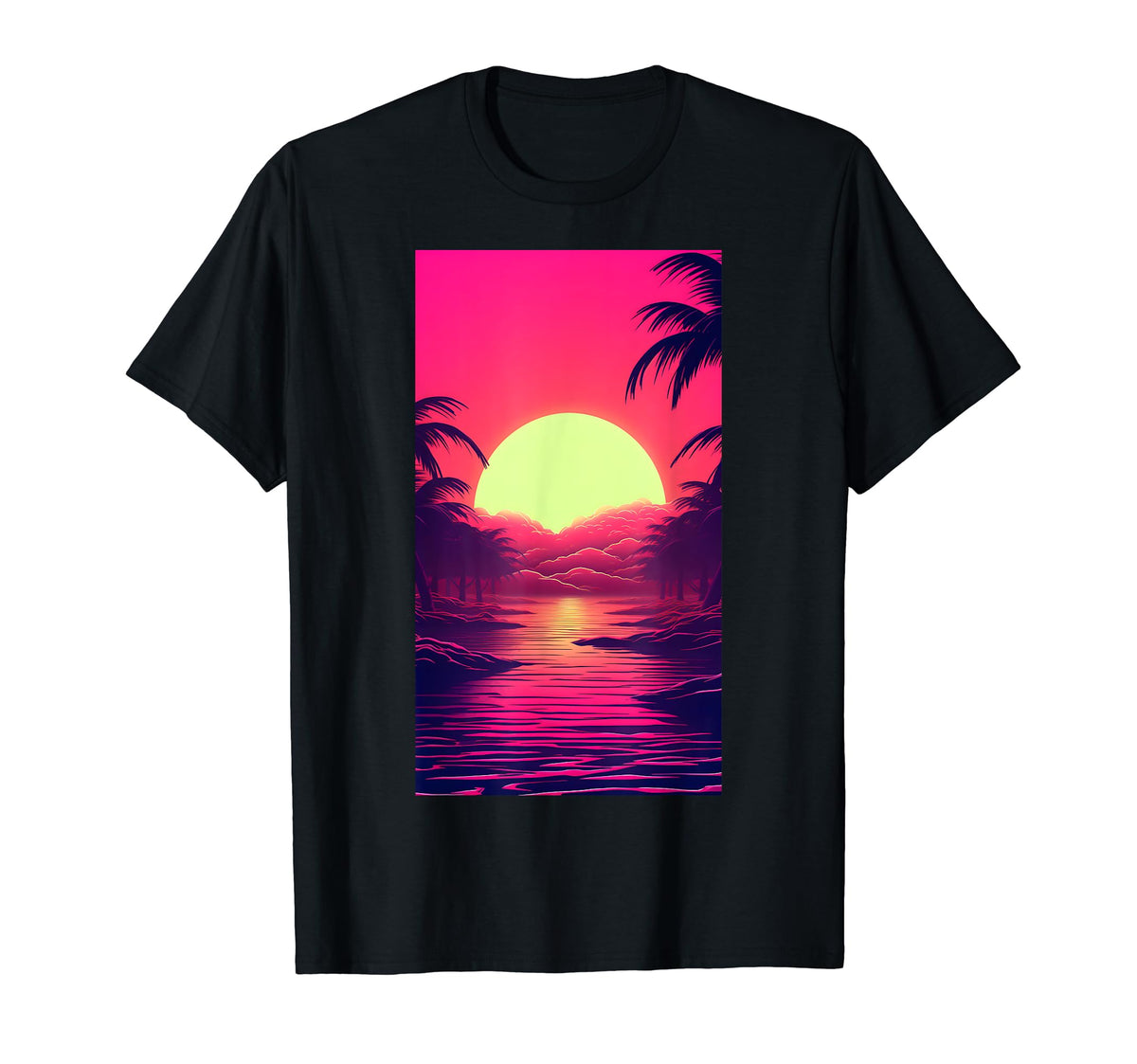 80S Vaporwave Aesthetic Landscape T-Shirt - Streetwear Style for Adults