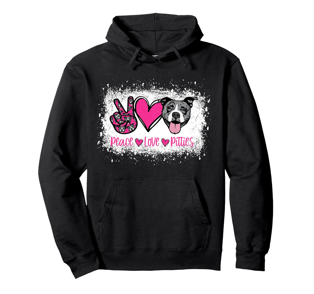 Peace Love Pitties Pitbull Lover Pet Hoodie - Streetwear Style Unisex