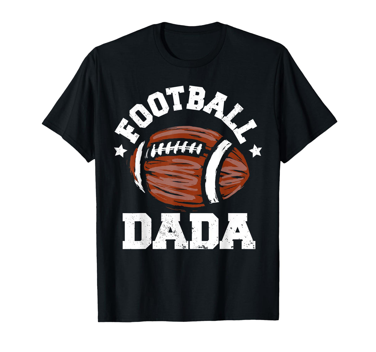 Football Dada Distressed Football T-Shirt - Fun Novelty Design Unisex