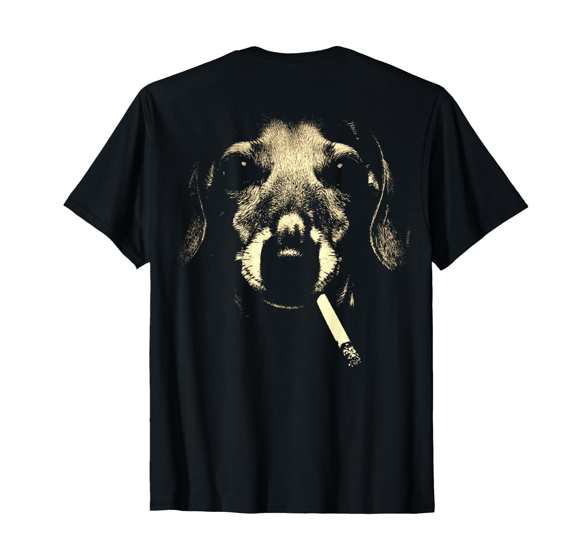 Dachshund Smoking Cigarette Grunge T-Shirt - Streetwear Style Men Women