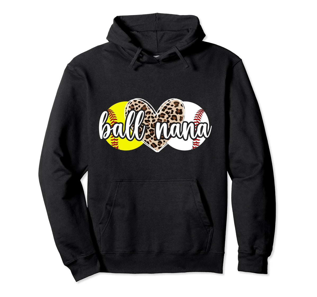 Ball Nana Softball Baseball Nana Ballers Hoodie - Graphic Print Unisex