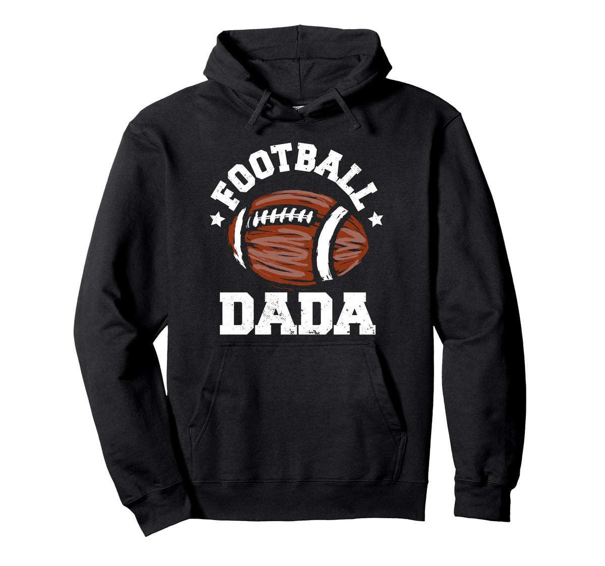 Football Dada Distressed Football Hoodie - Aesthetic Graphic for Adults
