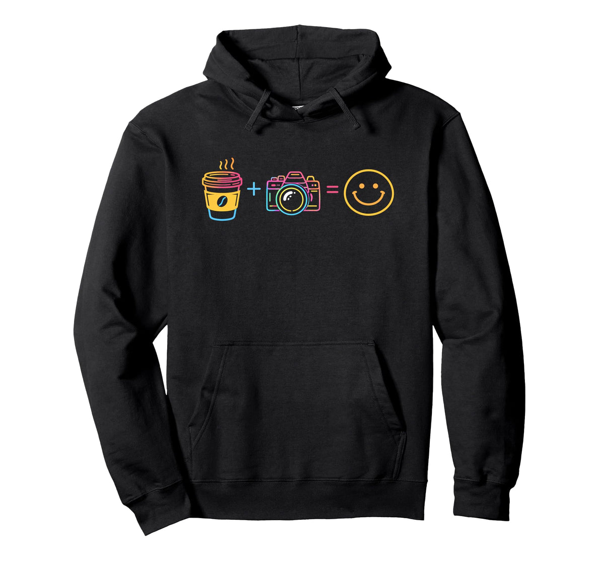 Photographer Funny Coffee N Camera Happy Hoodie - Streetwear Style Unisex