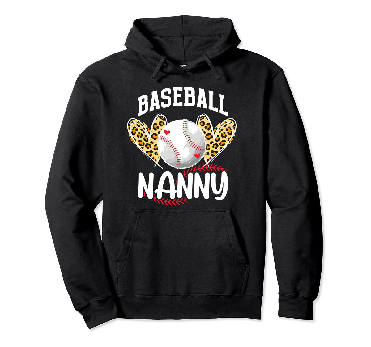 Baseball Nanny Proud Nanny Baseball Hoodie - Minimalist Print Men Women