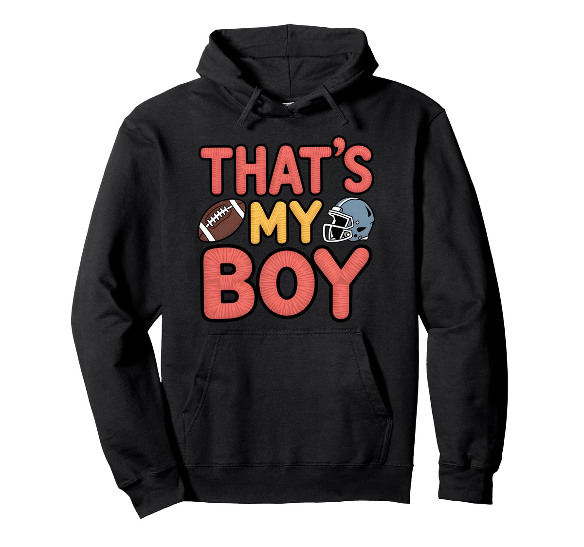 Thats My Football Mom Game Day Sunday Hoodie - Graphic Print for Adults