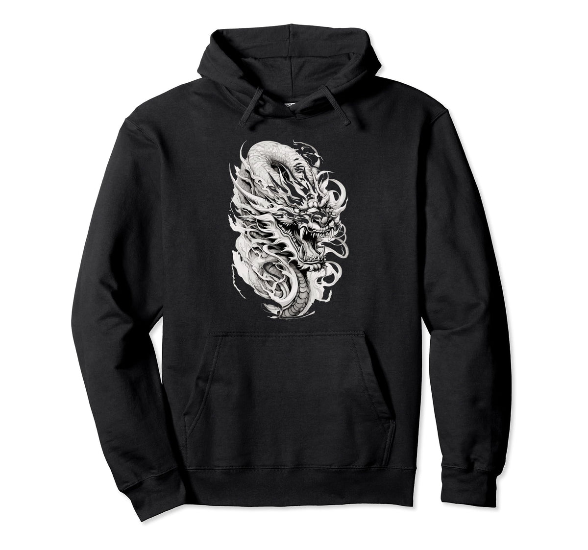 Chinese Dragon Dragon Grunge Hoodie - Casual Everyday Wear for Adults
