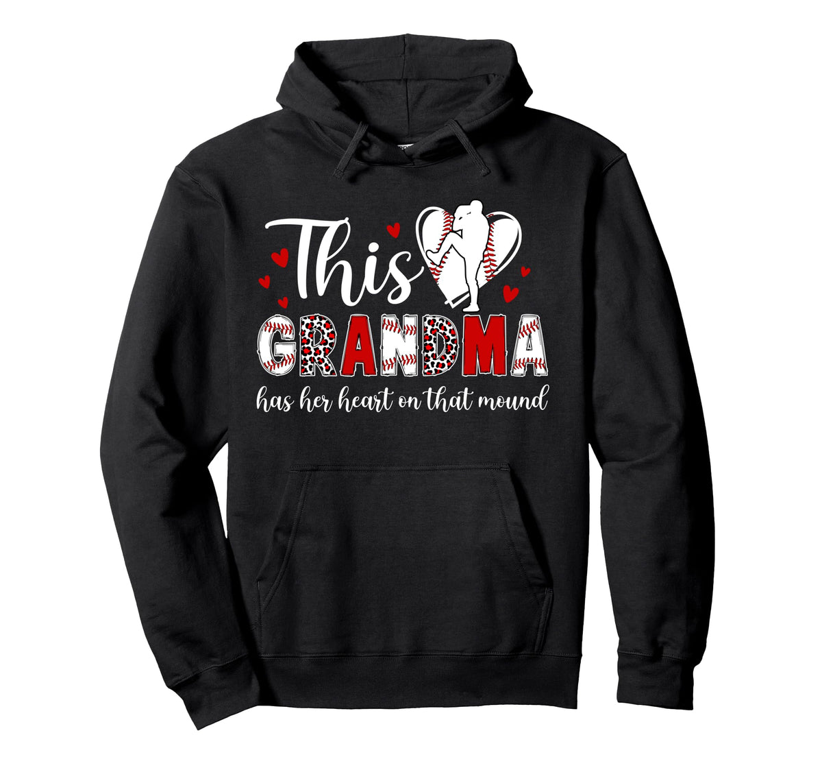 Proud Baseball Pitcher Grandma Hoodie - Casual Everyday Wear Men Women