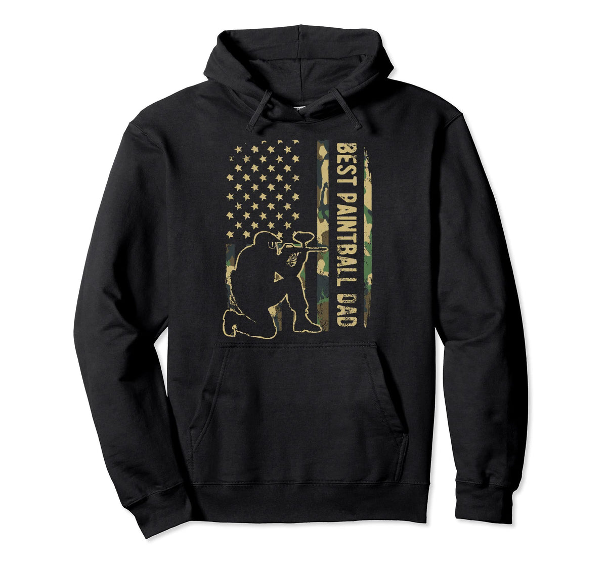 Paintball Dad Camouflage American Hoodie - Streetwear Style for Adults