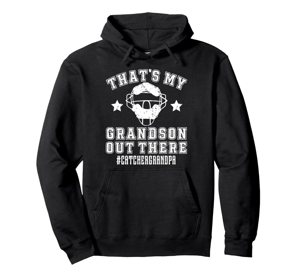 My Grandson Baseball Catcher Grandpa Hoodie - Unique Graphic Men Women