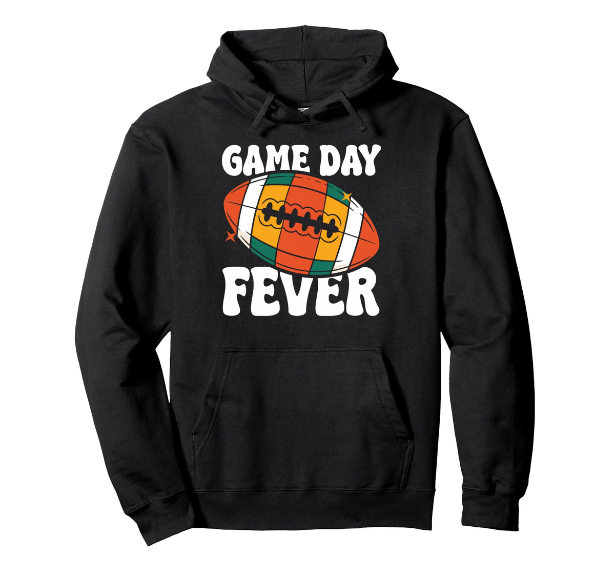 Game Day Fever 80S Disco Football Mom Game Hoodie - Graphic Print Unisex