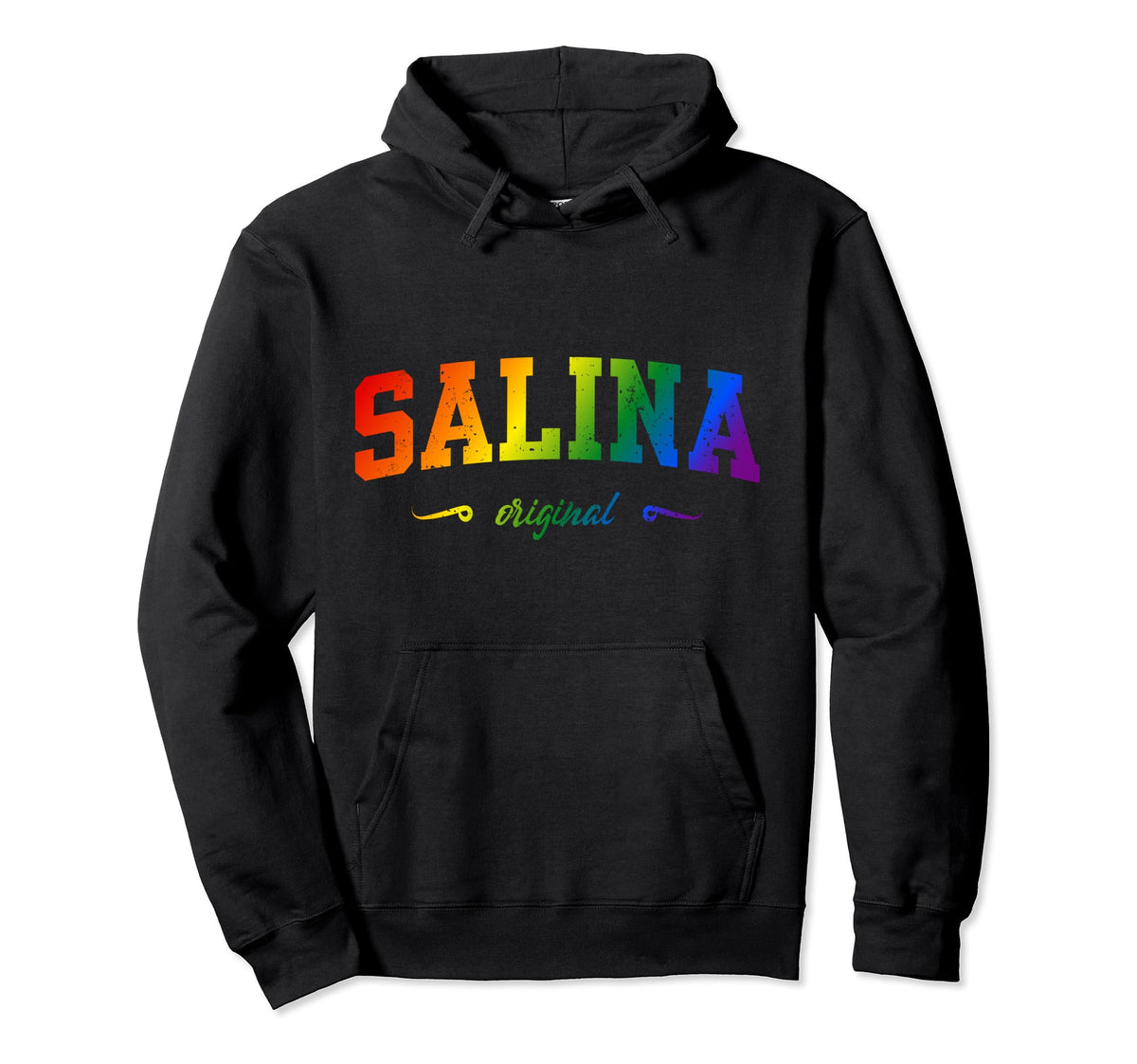Salina Kansas Lgbtqai Rainbow Hoodie - Unique Graphic Unisex