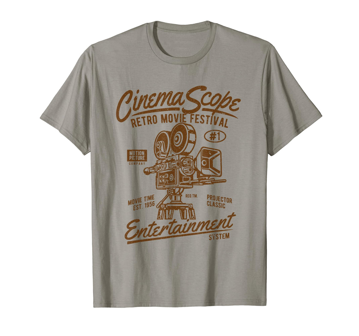 Cinema Scope Entertainment Movie Camera T-Shirt - Trendy Graphic Men Women
