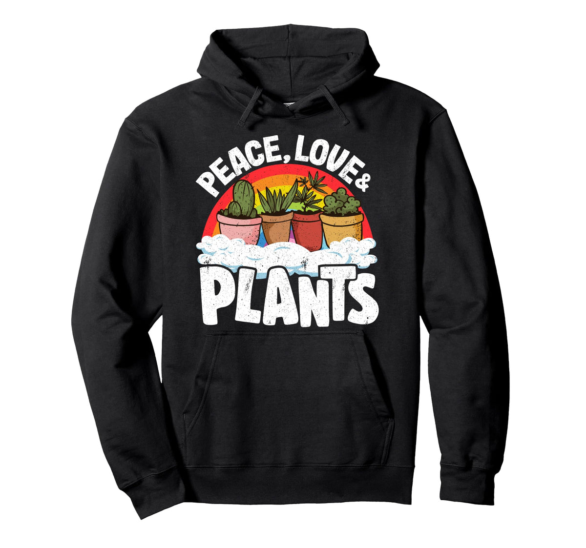 Peace Love Plants Rainbow Landscaper Hoodie - Streetwear Style for Adults