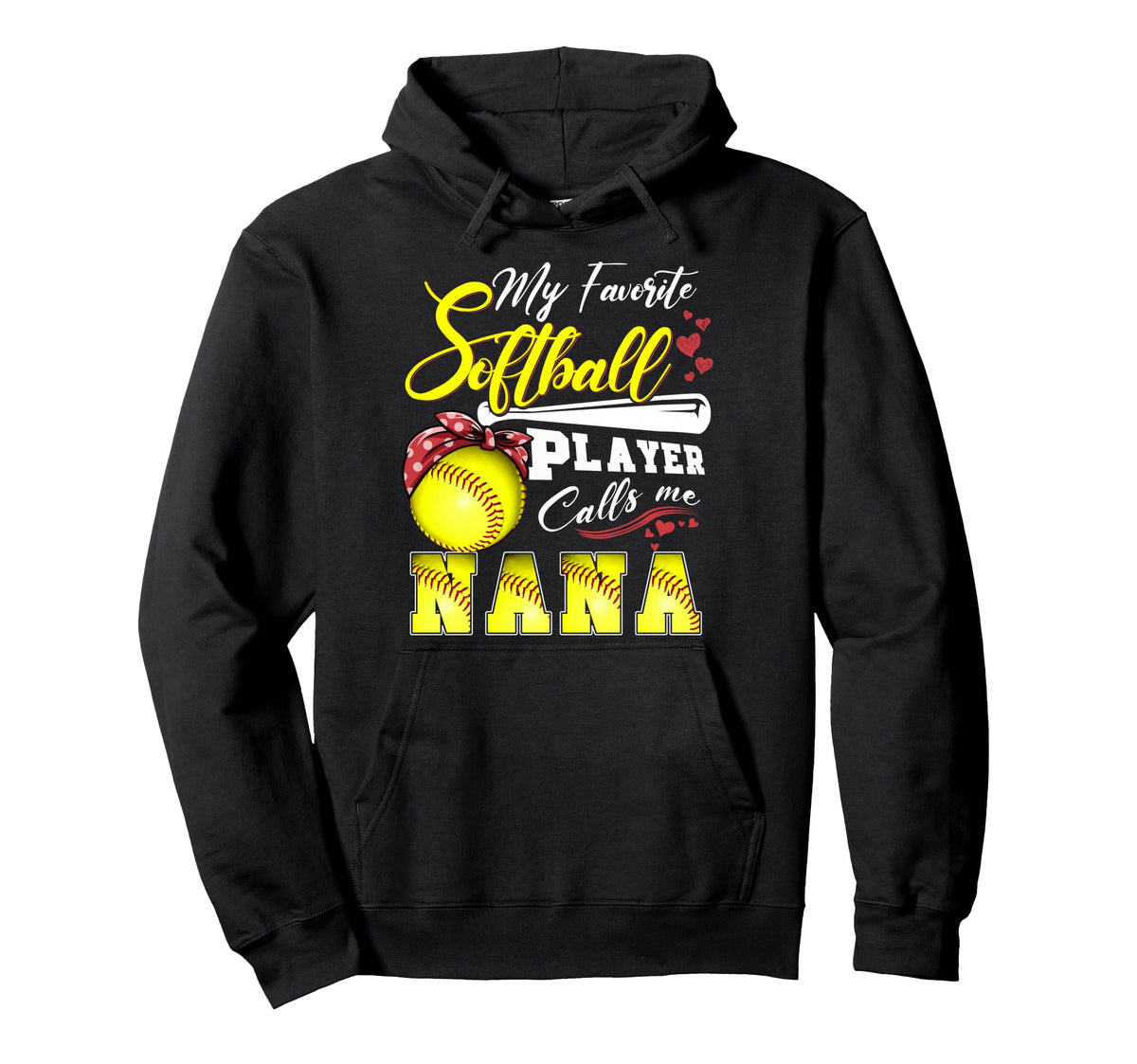 My Favorite Softball Player Calls Me Hoodie - Aesthetic Graphic for Adults
