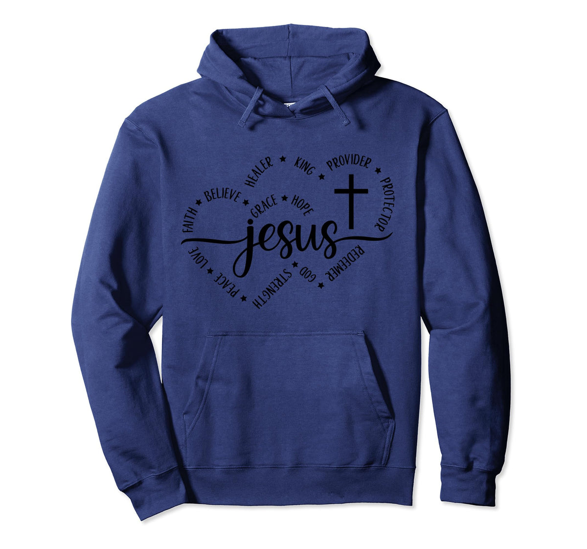 Christian Jesus Grace Hope Love Peace Hoodie - Unique Graphic Men Women