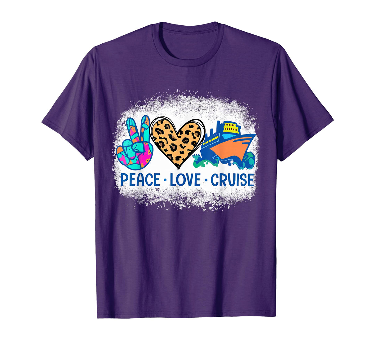 Peace Love Cruise Trip 2023 Trip Cruising T-Shirt - Graphic Print Men Women