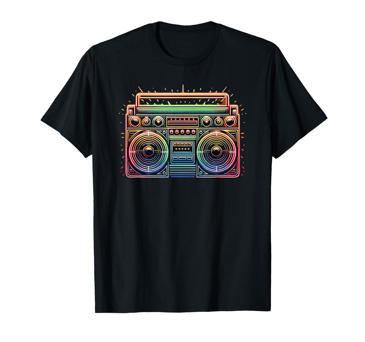 Boombox Old School 80S Music Hip Hop T-Shirt - Aesthetic Graphic for Adults
