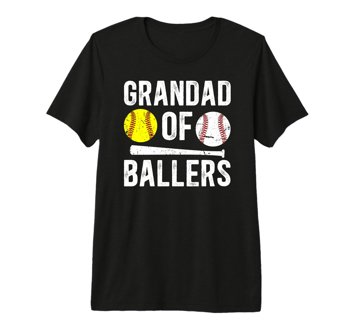 Mens Grandad Ballers Proud Baseball T-Shirt - Trendy Graphic Men Women
