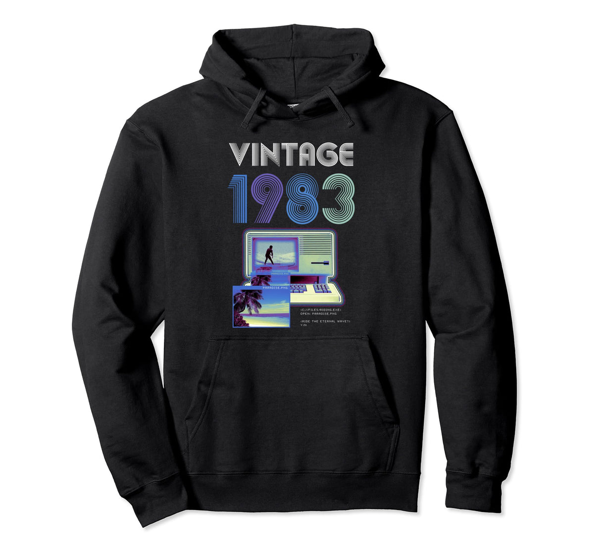 Vaporwave Aesthetic Grunge Gaming 1983 Hoodie - Streetwear Style Unisex