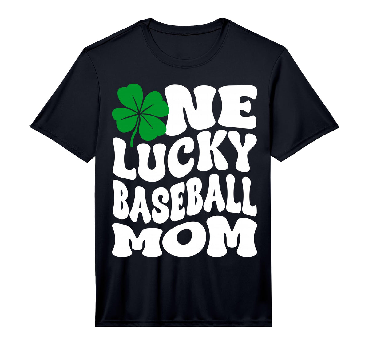 Mens One Lucky Baseball Mom T-Shirt - Casual Everyday Wear Men Women