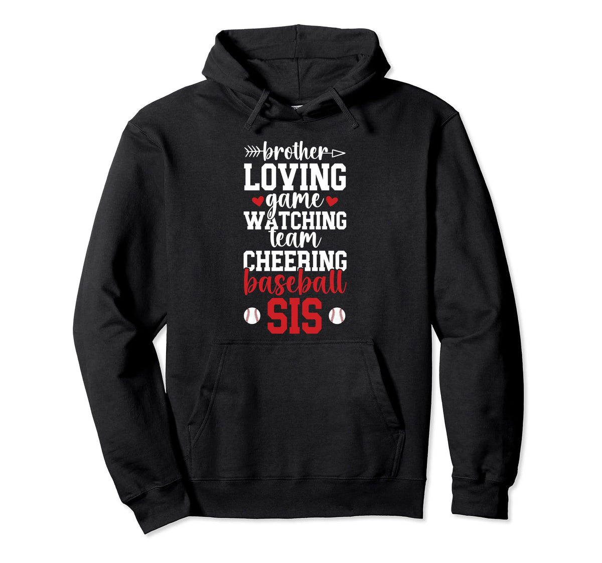 Baseball Sis Baseball Sister Hoodie - Casual Everyday Wear Men Women