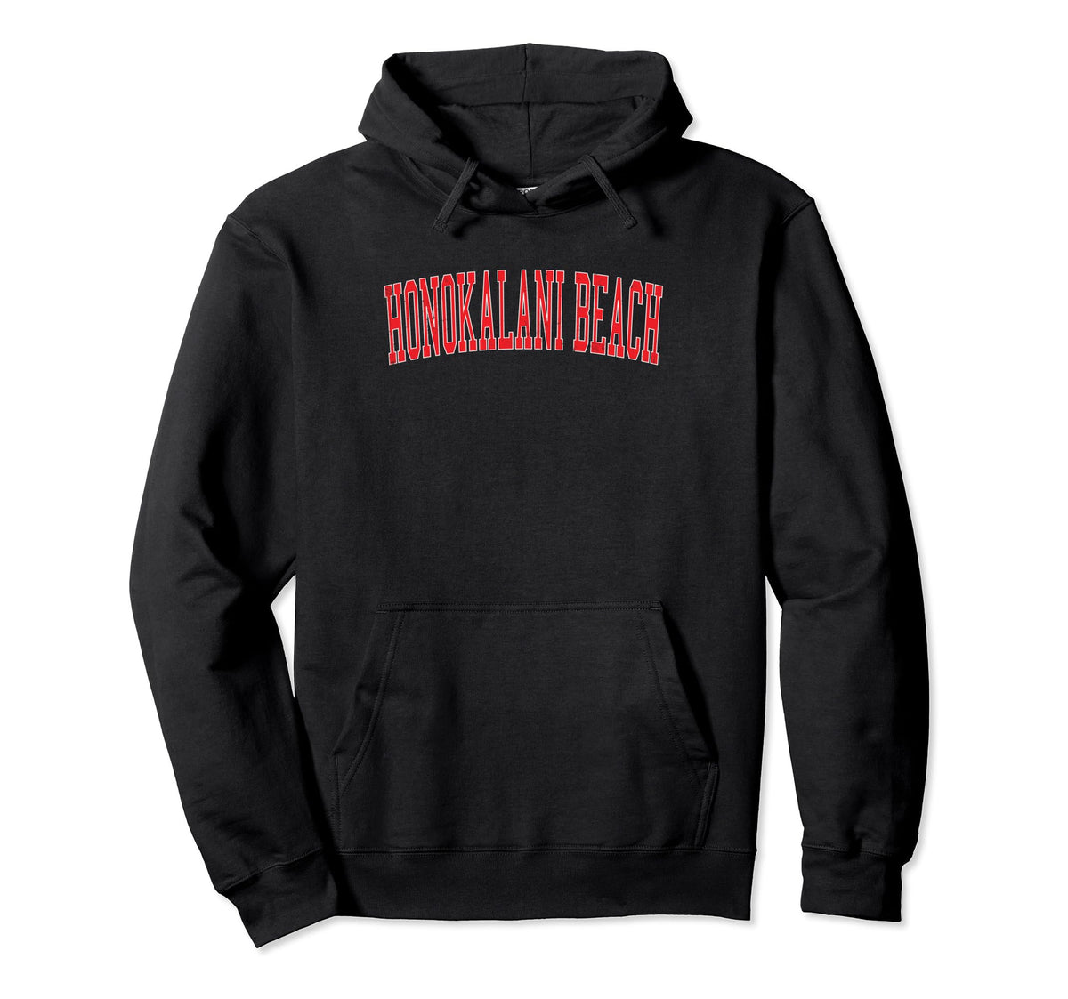 Honokalani Beach Distressed Red Varsity Hoodie - Streetwear Style Men Women