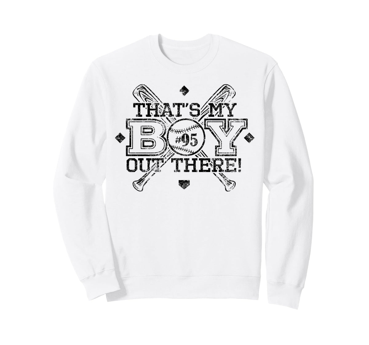 Baseball Mom Dad Thats My Proud Sweatshirt - Fun Novelty Design Men Women