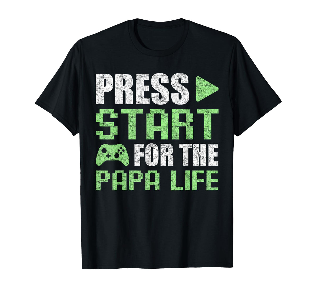 Gamer Grandpa Fathers Day Press T-Shirt - Casual Everyday Wear Unisex