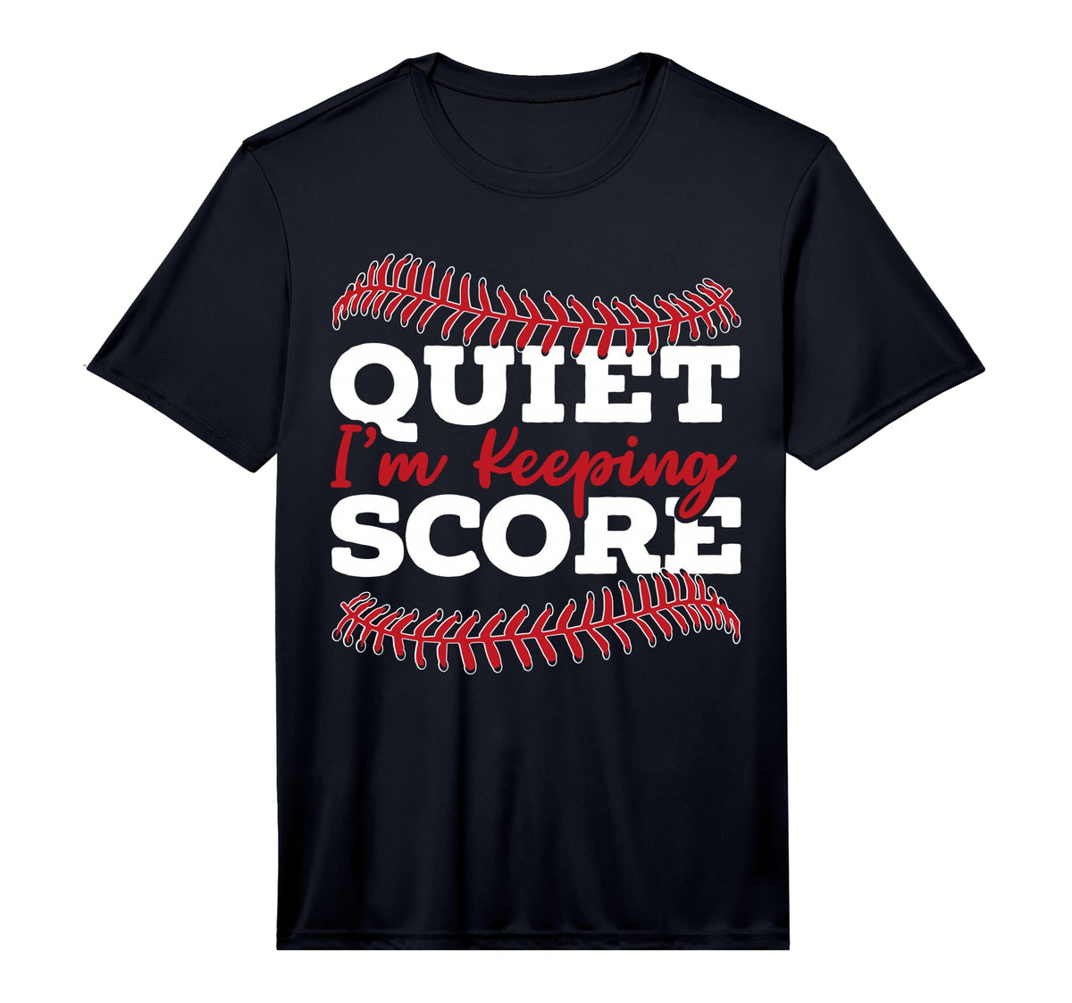 Quiet Im Keeping Score Baseball T-Shirt - Fun Novelty Design for Adults