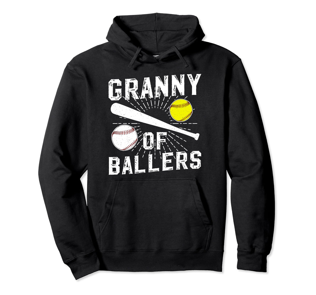 Granny Ballers Baseball Softball Granny Hoodie - Custom Art Print Unisex