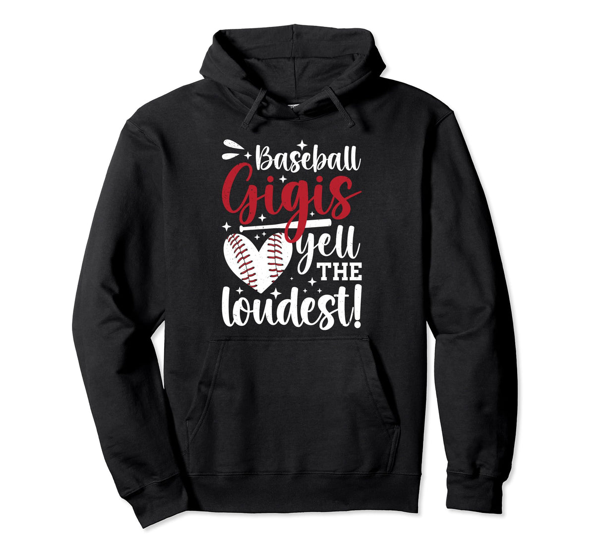 Baseball Gigis Yell Loudest Baseball Player Hoodie - Trendy Graphic Unisex