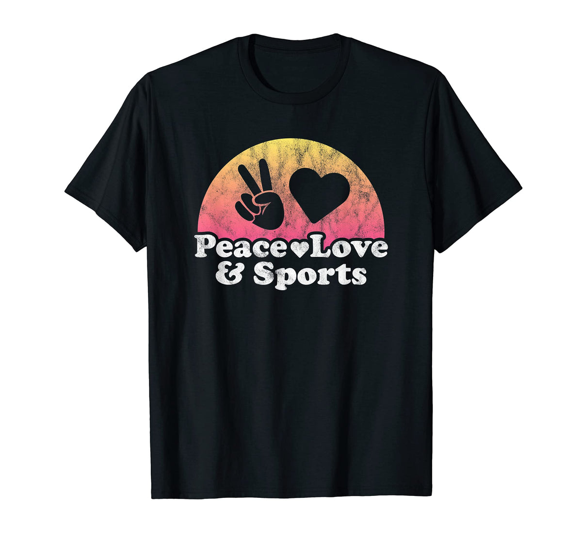 Peace Love And Sports Sport T-Shirt - Casual Everyday Wear for Adults