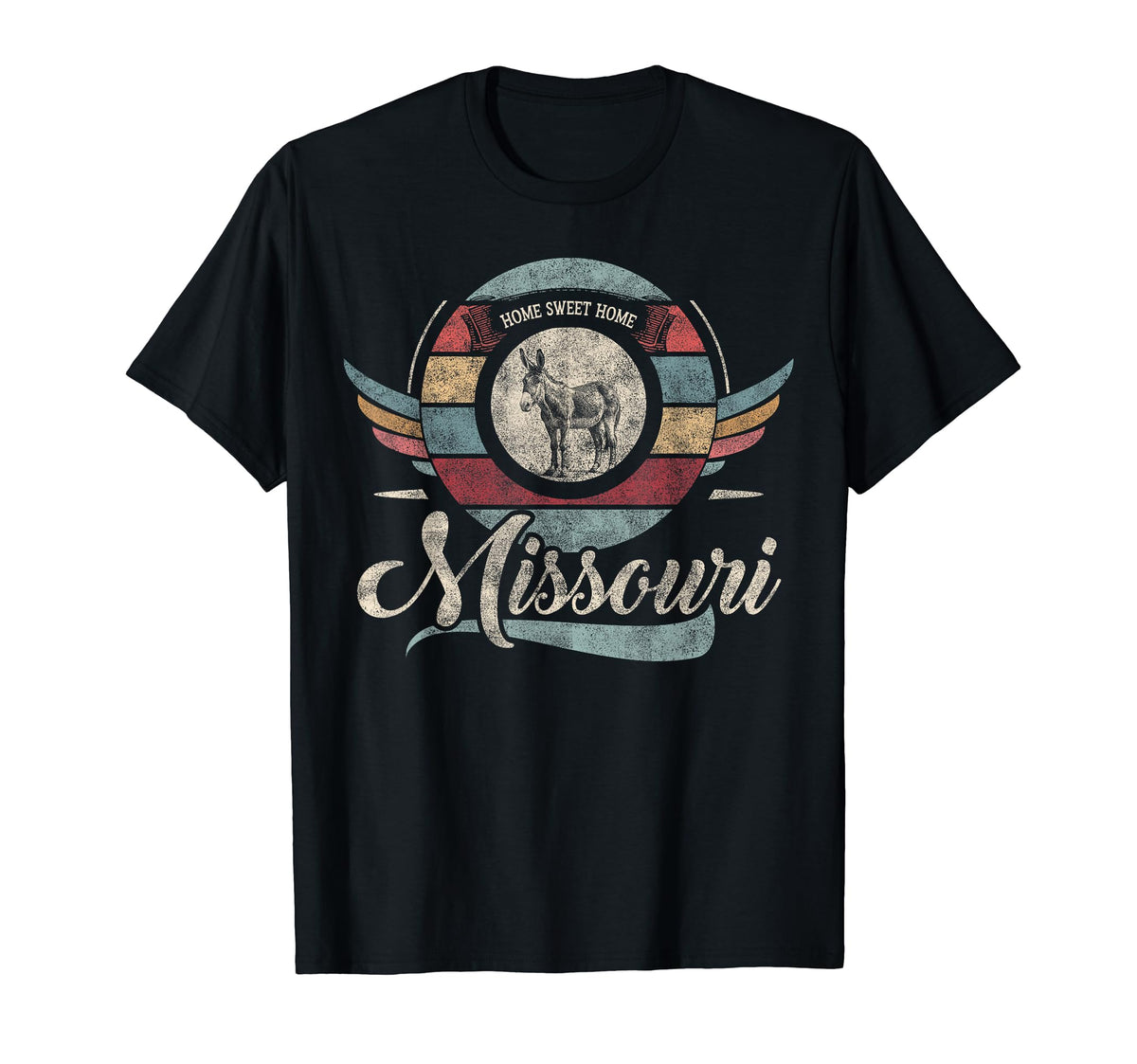 Missouri State Animal Mule Sweet Home T-Shirt - Custom Art Print Men Women