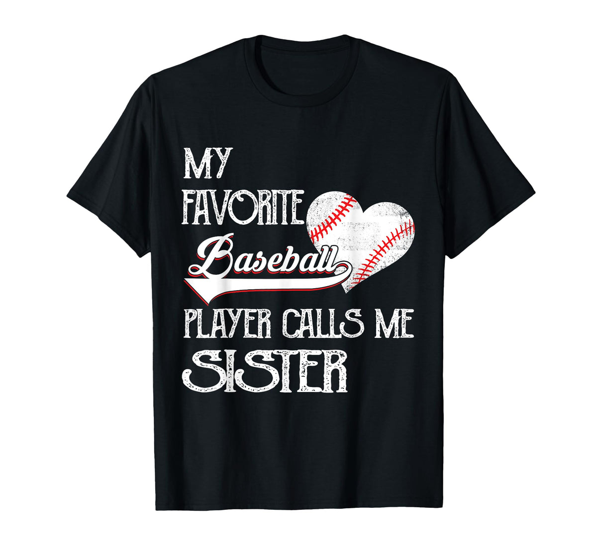 Heart Love Favorite Baseball T-Shirt - Casual Everyday Wear Men Women