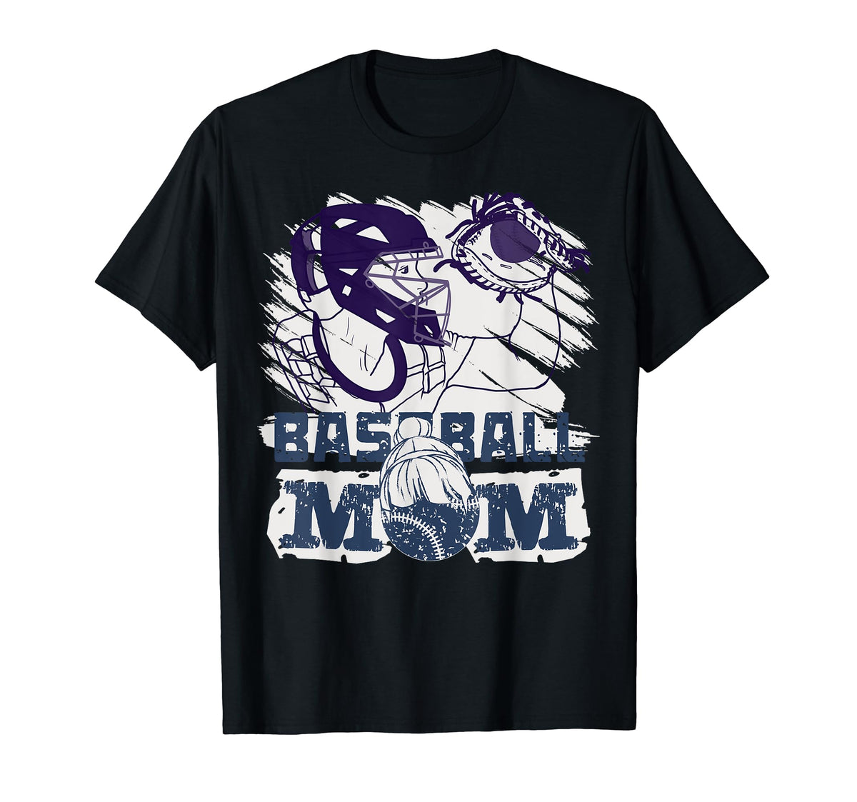 Baseball Mom Sports Softball T-Shirt - Casual Everyday Wear Unisex