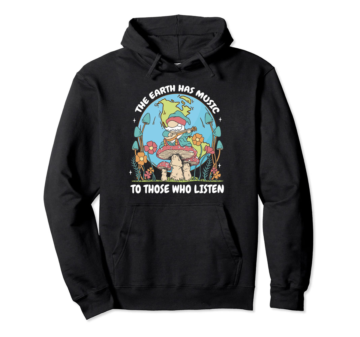 Hippie Gnome Mushrooms 70S Groovy Hippy Hoodie - Trendy Graphic Men Women