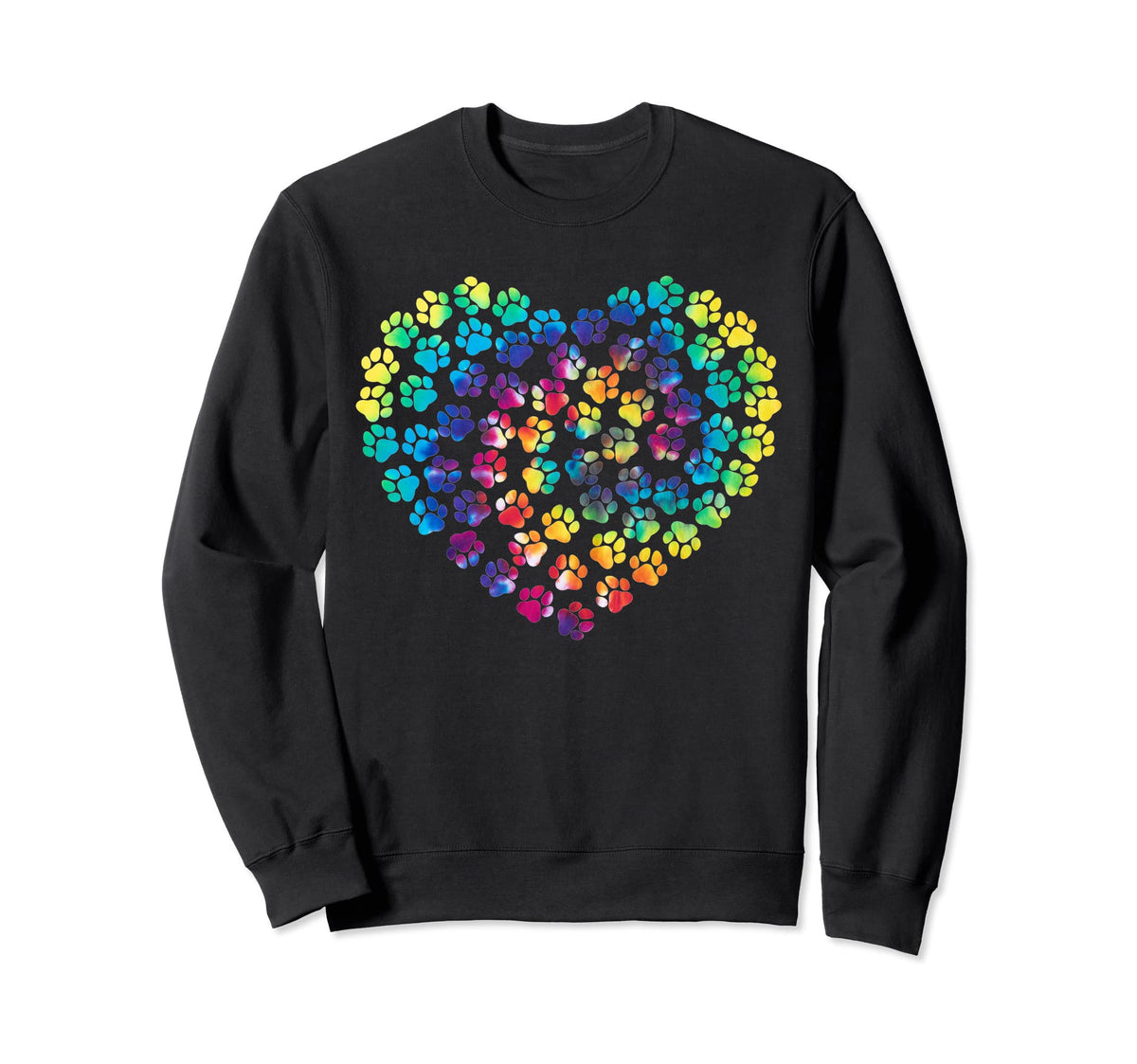 Tie Dye Paw Heartbeat This Is My Sweatshirt - Streetwear Style Men Women