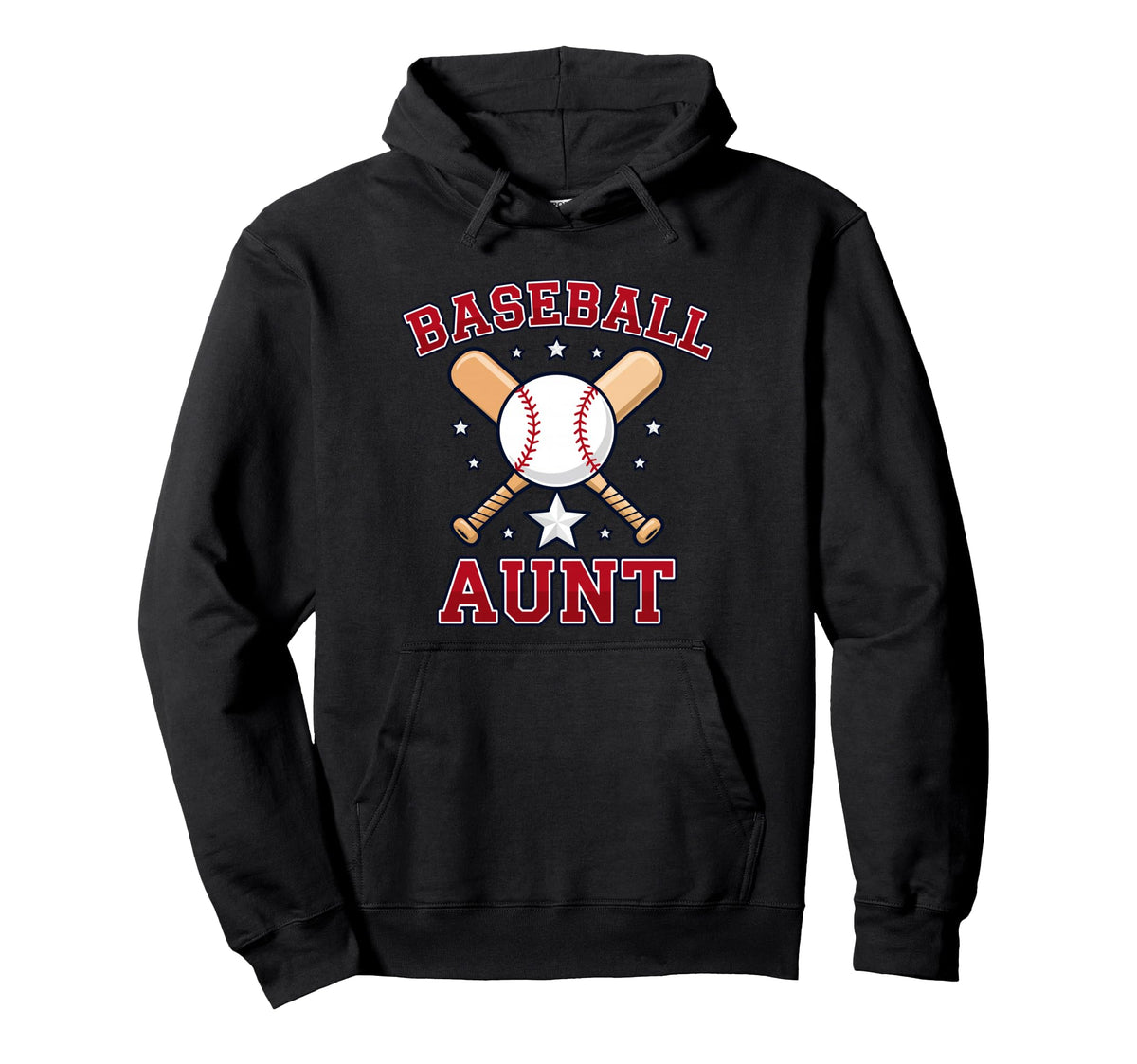 Baseball Aunt Art Funny Baseball Auntie Hoodie - Trendy Graphic Men Women