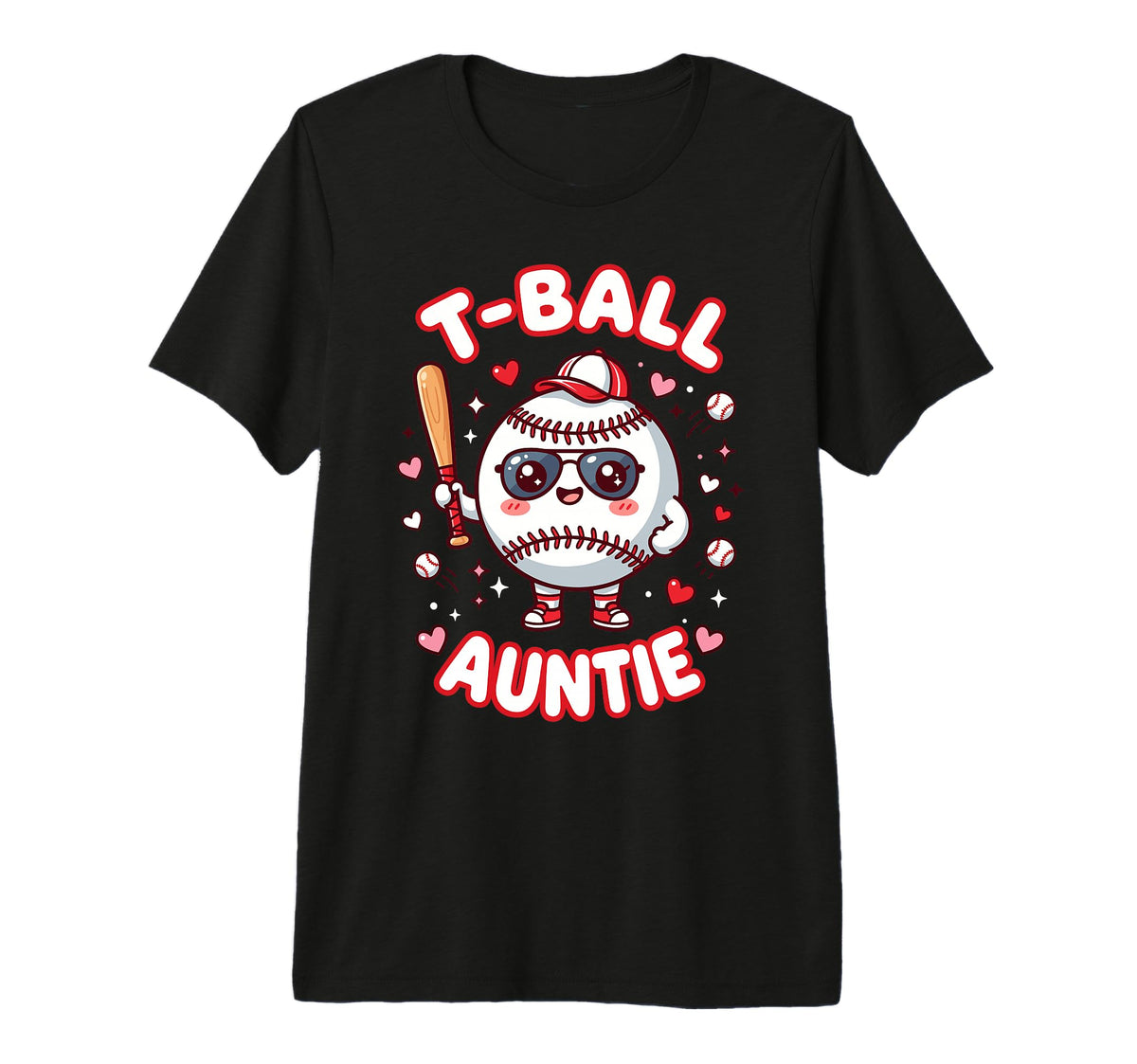 Funny T Ball Auntie Softball Ball T Ball T-Shirt - Graphic Print Unisex