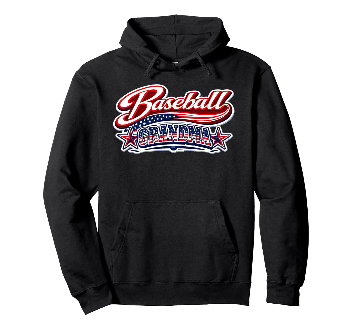 Baseball Grandma Usa Flag Patriotic July Hoodie - Novelty Apparel Unisex