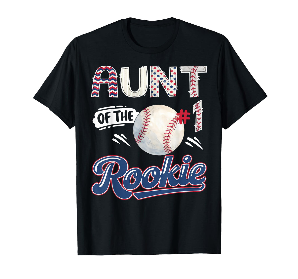 Aunt Rookie Baseball 1St Birthday T-Shirt - Minimalist Print Men Women