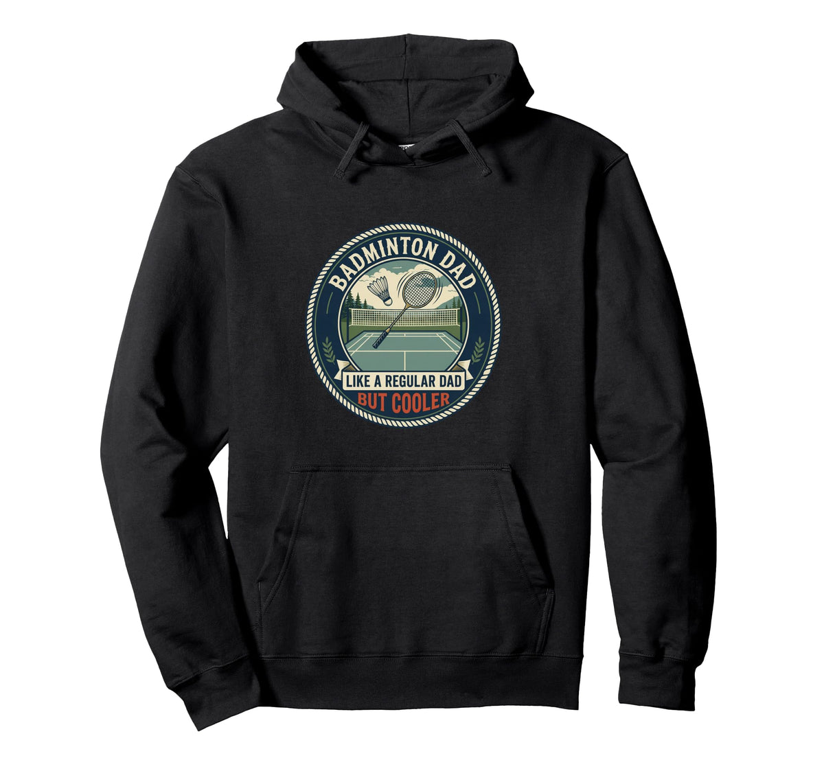 Badminton Dad Player Shuttlecock Hoodie - Casual Everyday Wear Men Women
