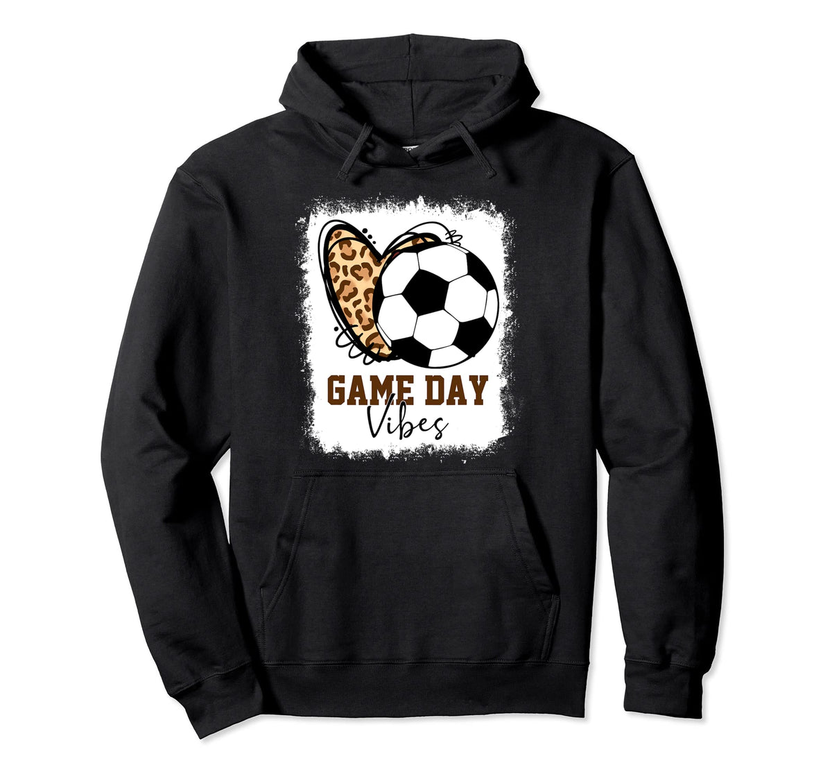 Bleached Soccer Game Day Vibes Soccer Hoodie - Aesthetic Graphic Men Women