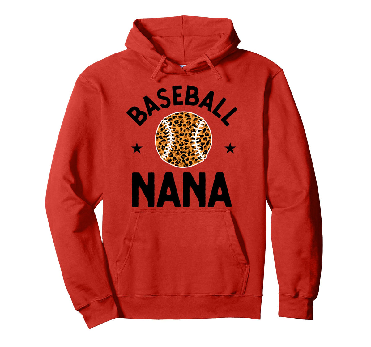 Baseball Nana Grandmother Leopard Hoodie - Streetwear Style for Adults