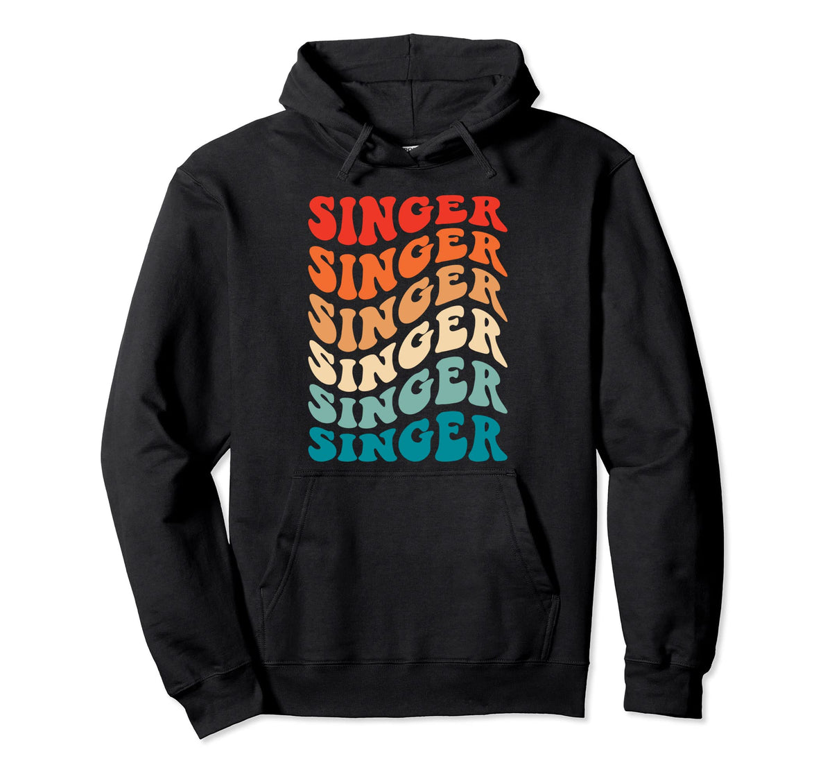 Groovy 70S Singer Singing Funny Boho Hoodie - Streetwear Style for Adults