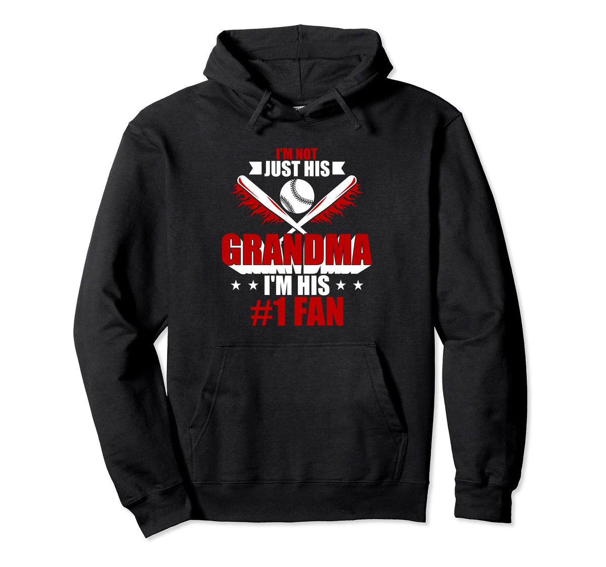 Im Not Just His Grandma Im His 1 Fan Hoodie - Custom Art Print Unisex