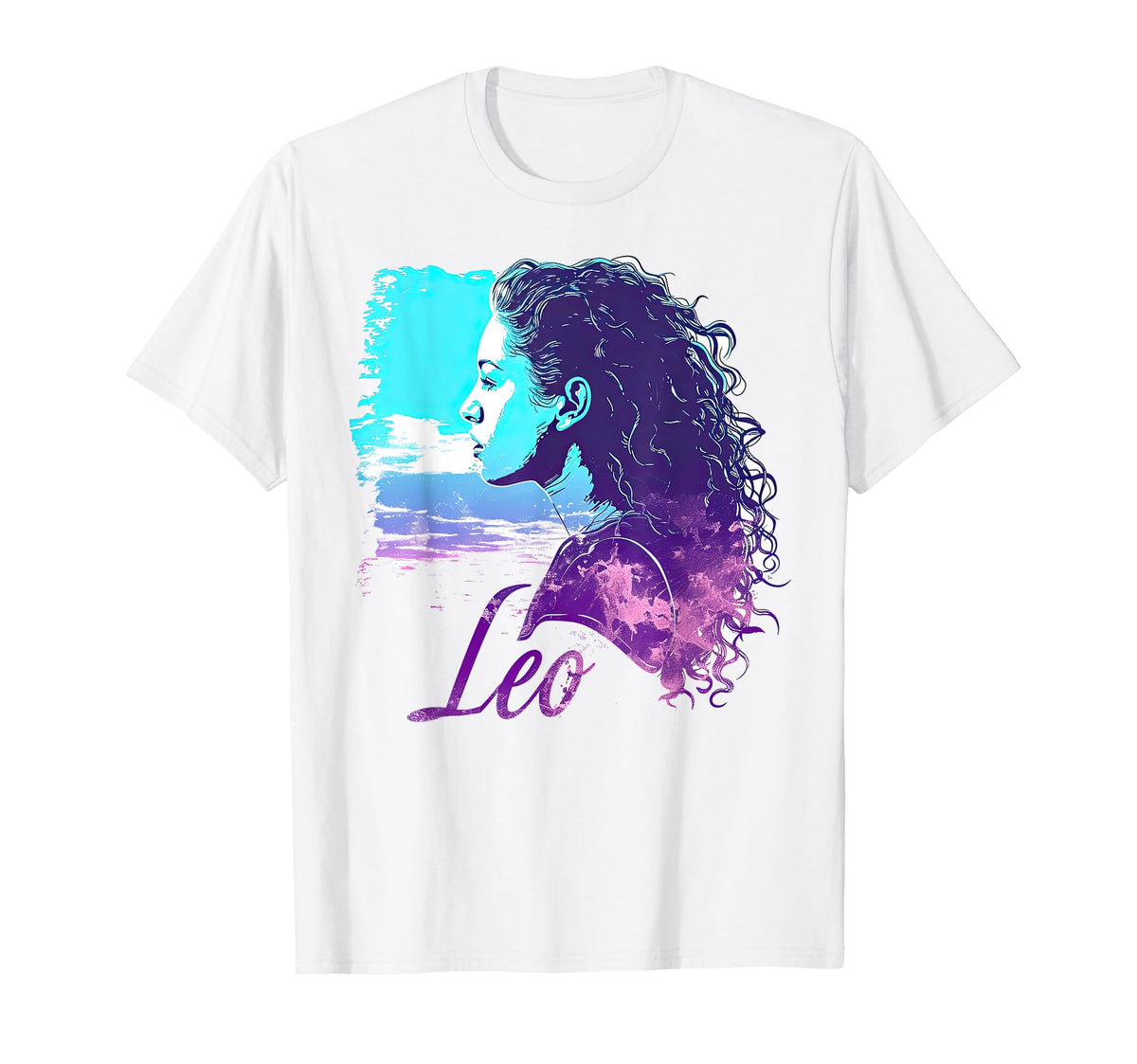 Leo Zodiac Sign Vaporwave Aesthetic T-Shirt - Fun Novelty Design Men Women
