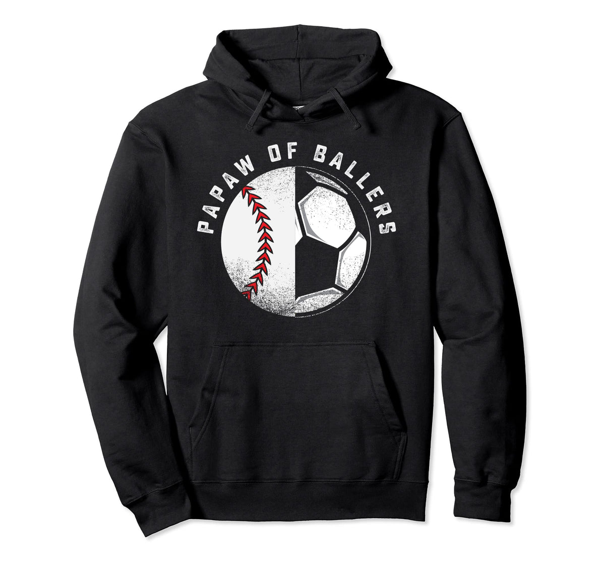 Papaw Soccer Baseball Player Grandson Hoodie - Trendy Graphic Men Women