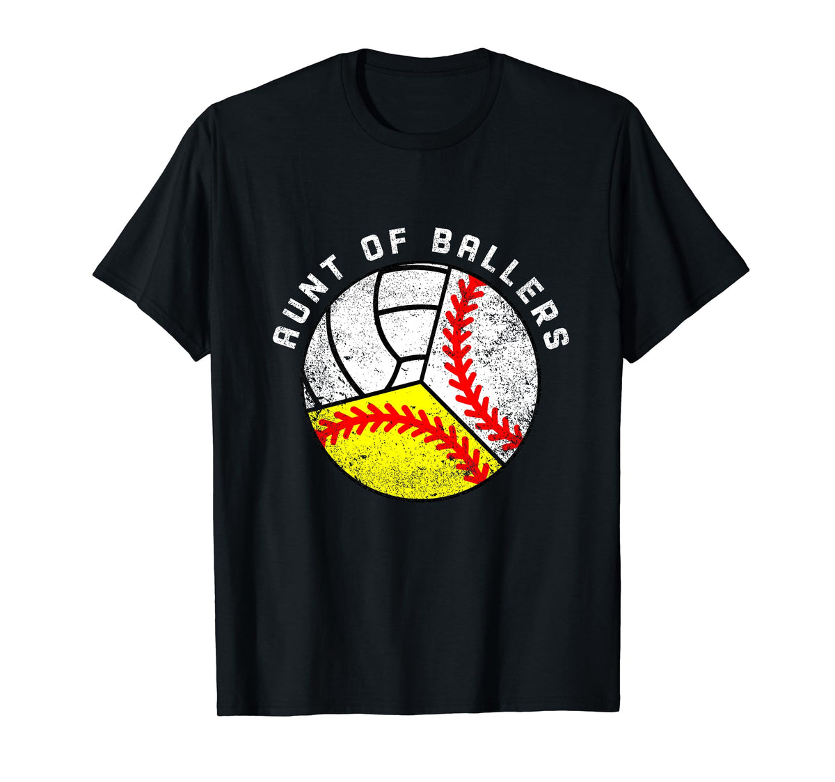 Aunt Ballers Funny Baseball T-Shirt - Casual Everyday Wear Men Women